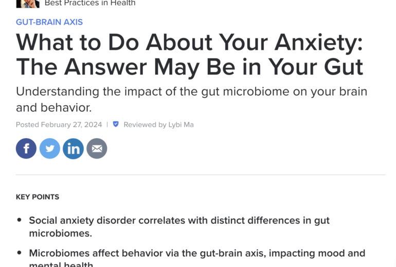 What to Do About Your Anxiety: The Answer May Be in Your Gut